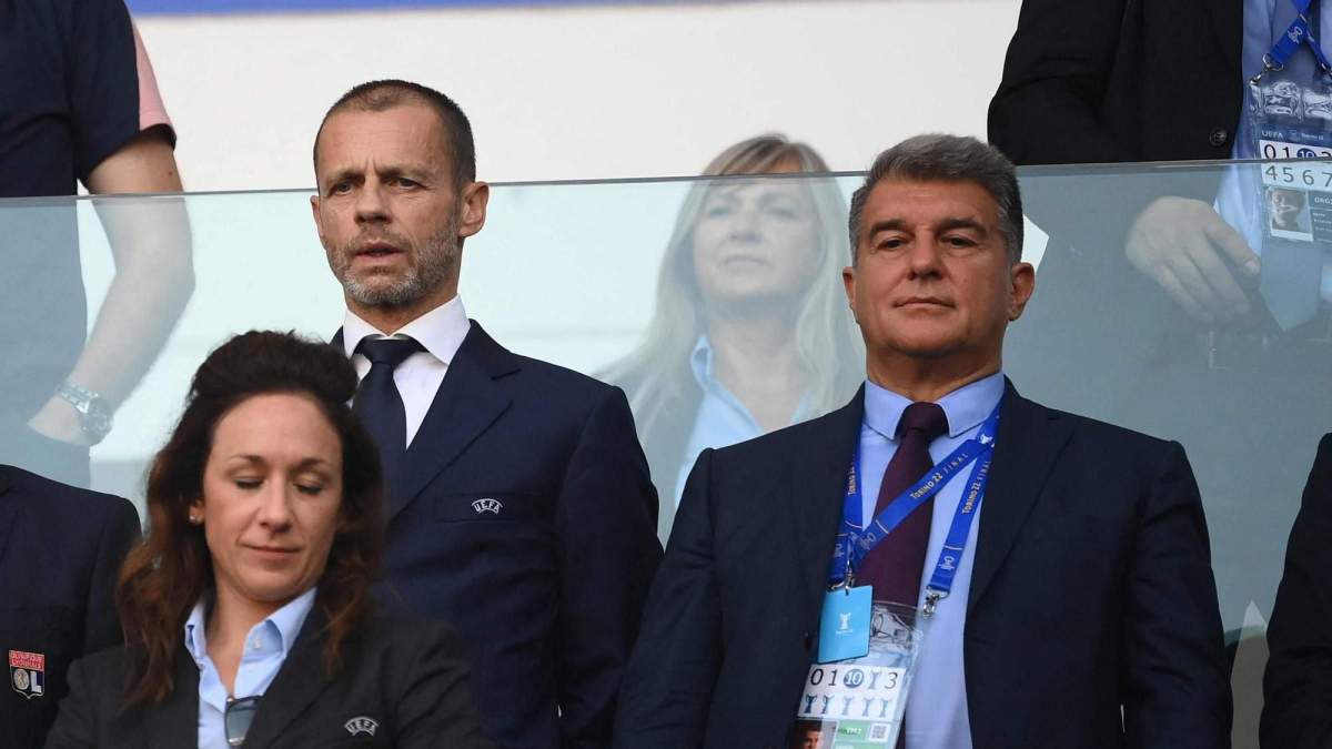 Aleksander Ceferin y Joan Laporta Aleksander Ceferin y Joan Laporta