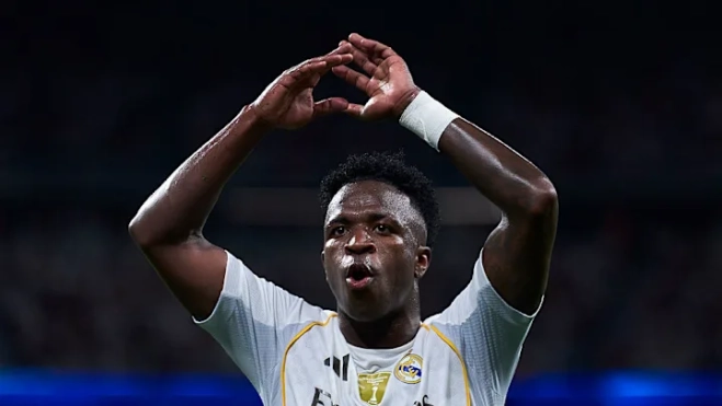 vinicius junior celebracion gol realmadrid