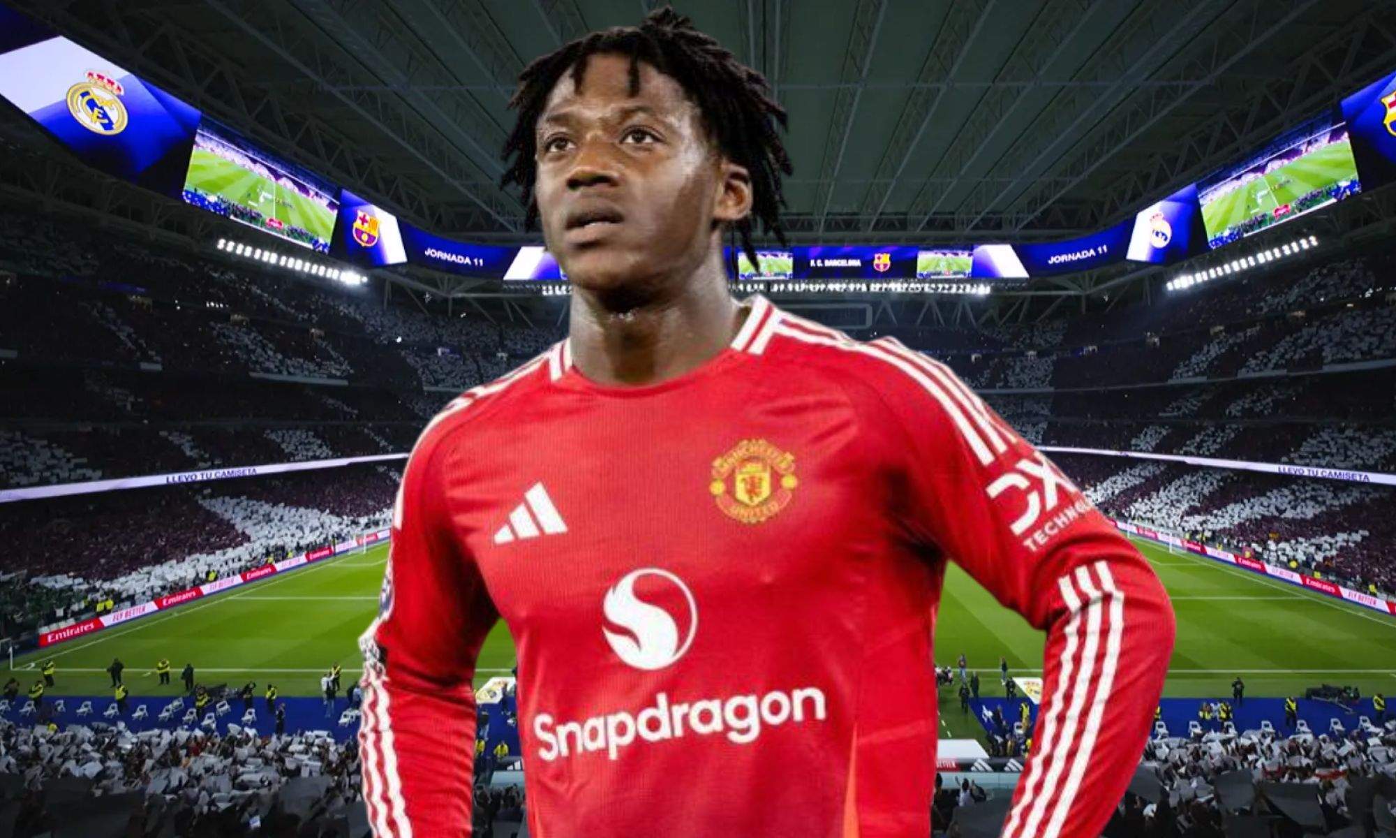 El fichaje de Kobbie Mainoo no está totalmente descartado en el Santiago Bernabéu