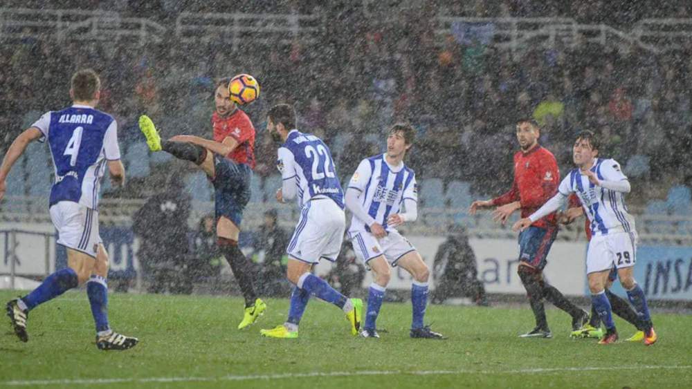 partido real osasuna lluvia
