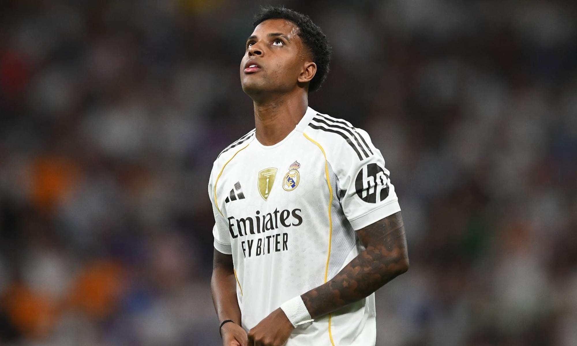 Rodrygo Goes jugando un partido con el Real Madrid. Rodrygo Goes jugando un partido con el Real Madrid.