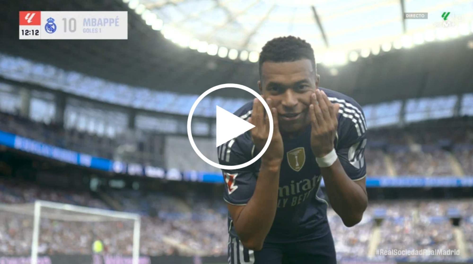 Mbappé adelanta al Real Madrid. 