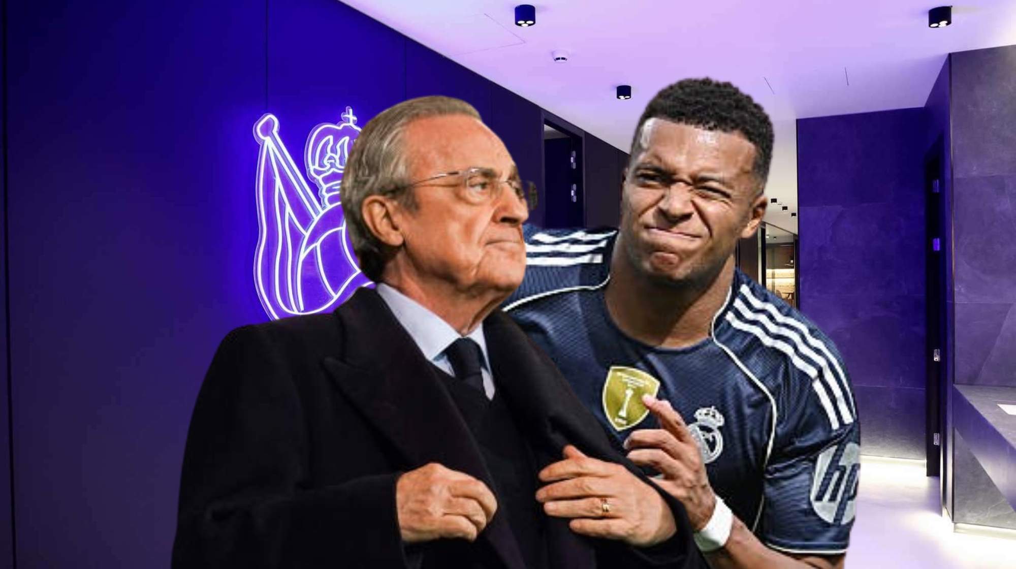 Florentino, encantado con el nuevo festival de Mbappé.  Florentino, encantado con el nuevo festival de Mbappé.