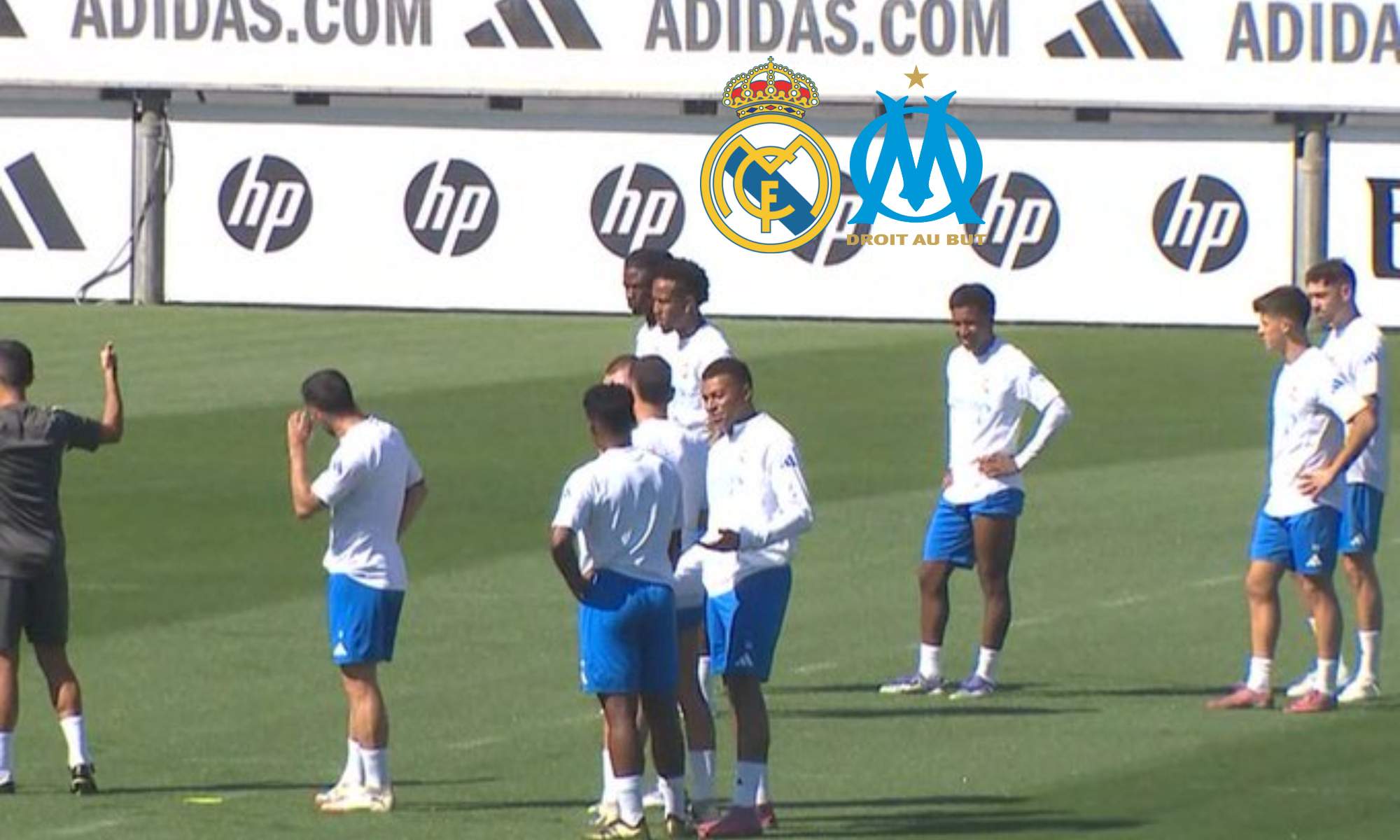 El Real Madrid ya está realizando la última sesión de entrenamiento previa al partido ante el Marsella