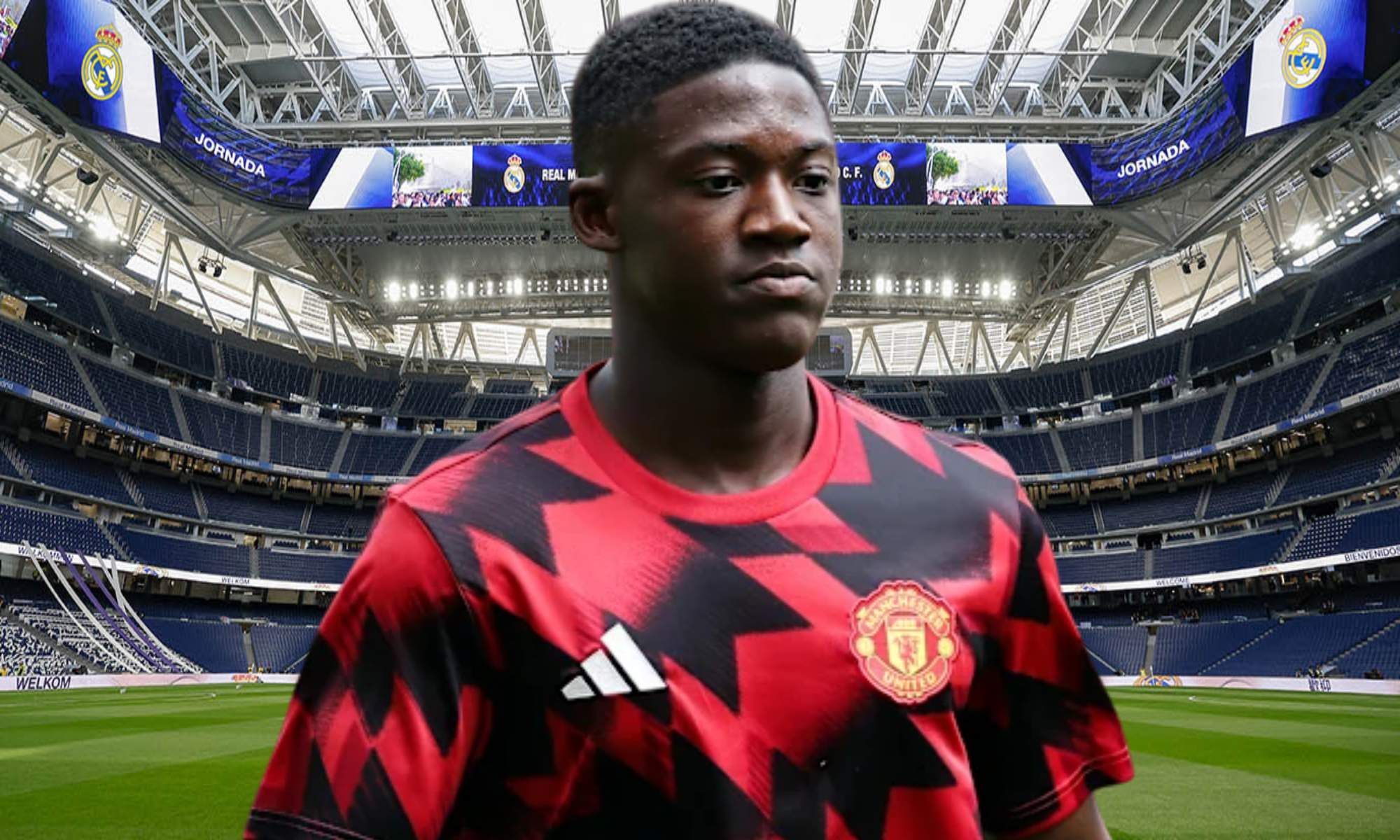 Kobbie Mainoo empieza a desesperarse en el Manchester United