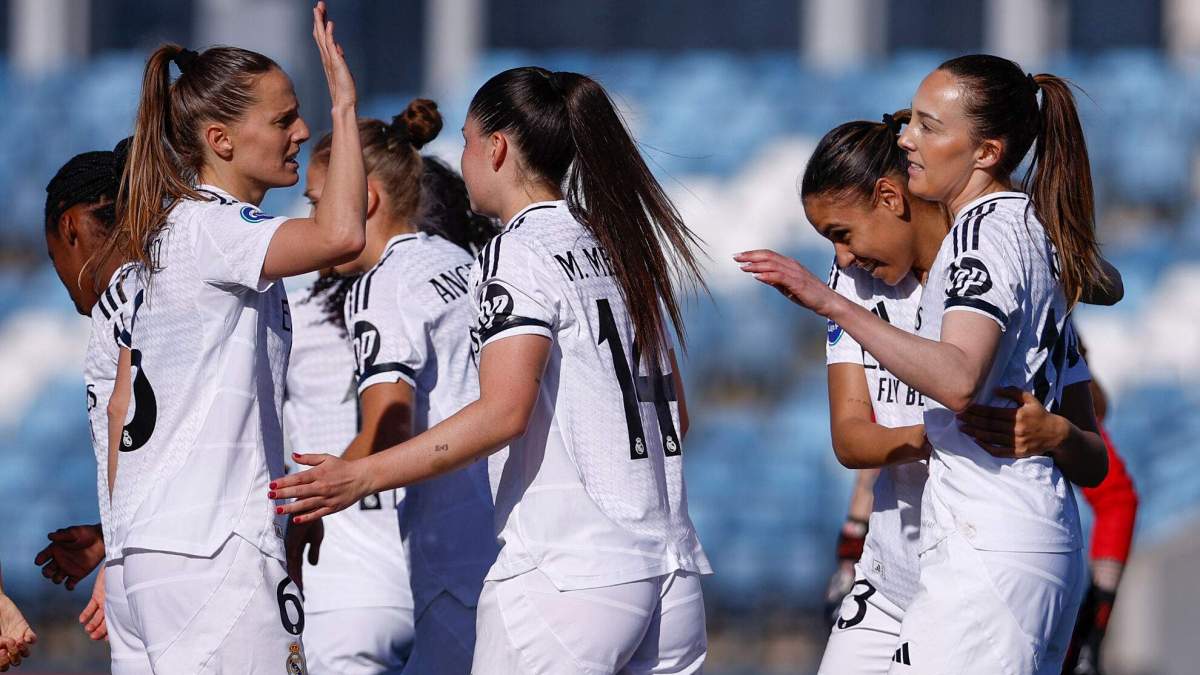 jugadoras realmadrid celebracion gol
