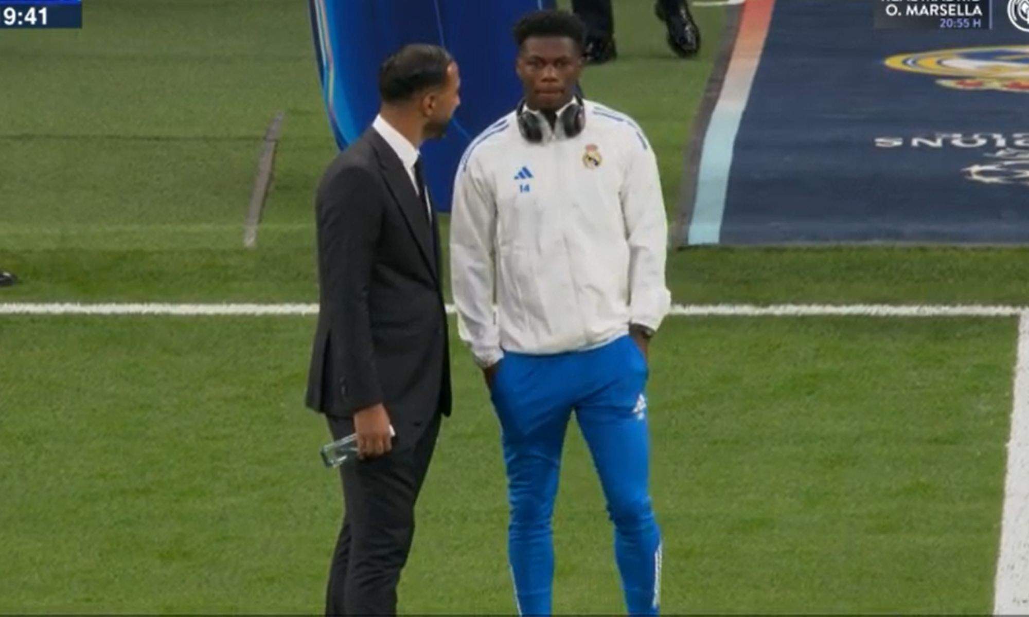 Aurélien Tchouaméni valoró el estado del césped antes del partido de Champions League