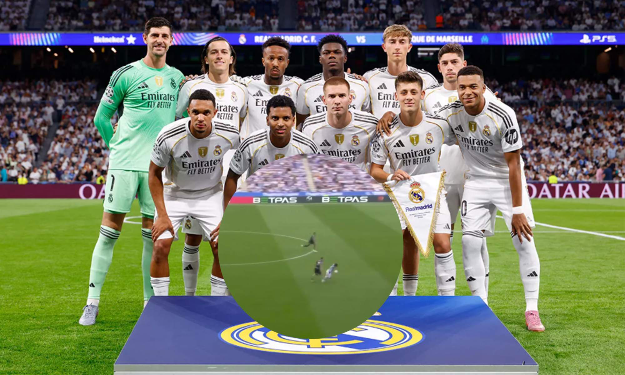 El once del Real Madrid y la expulsión polémica de Huijsen. El once del Real Madrid y la expulsión polémica de Huijsen.