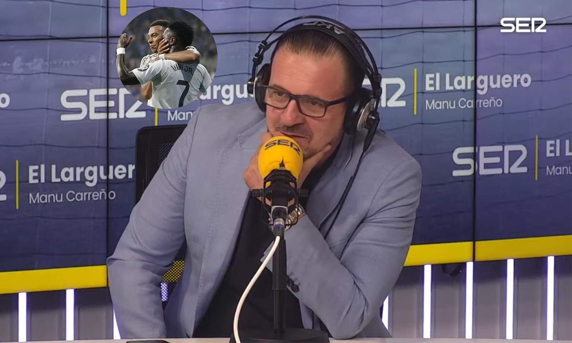 Mijatovic en El Larguero y una foto de Vinícius y Mbappé. 