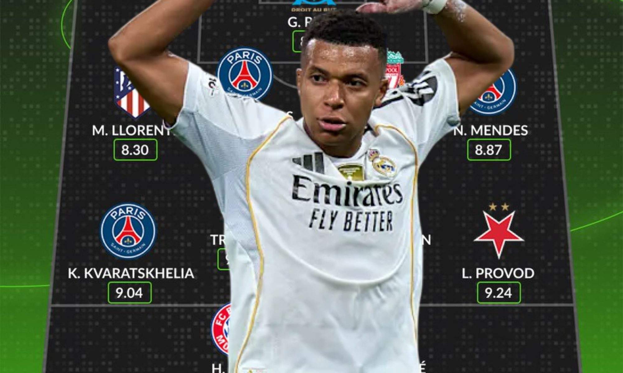 Mbappé se cuela en el mejor once de la Champions