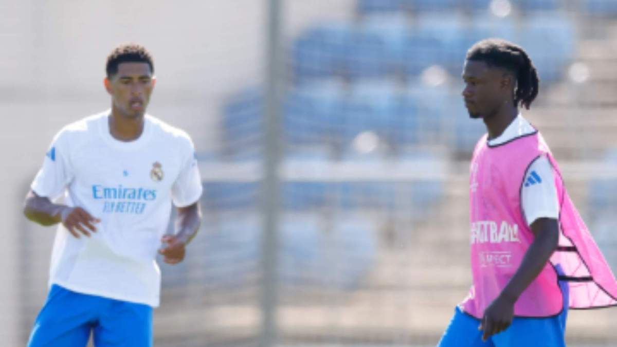 Bellingham y Camavinga entrenándose a las órdenes de Xabi Alonso Bellingham y Camavinga entrenándose a las órdenes de Xabi Alonso