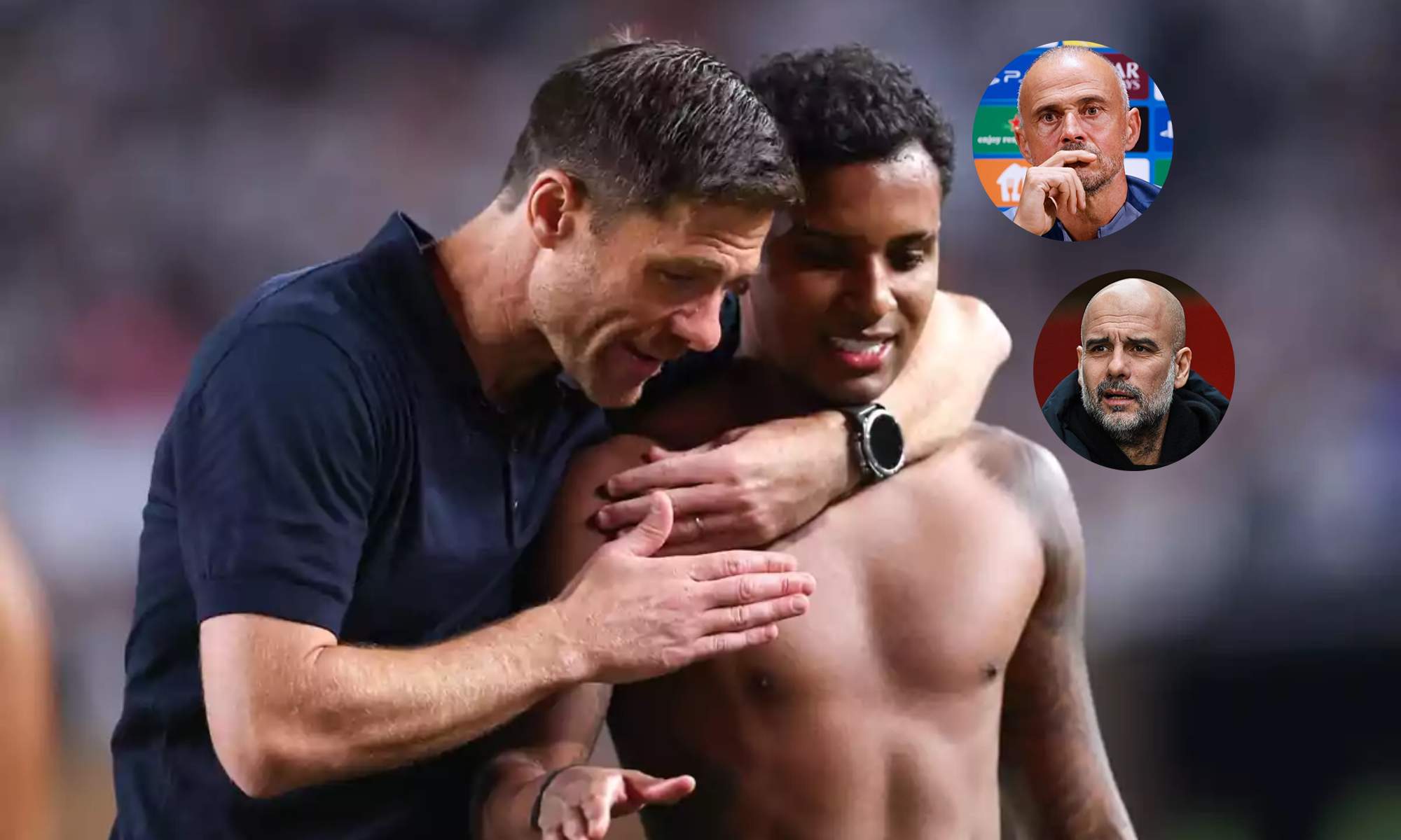 Xabi Alonso, Rodrygo Goes, Luis Enrique y Pep Guardiola.