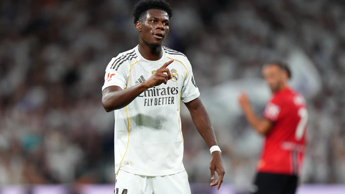 Tchouaméni durante un partido en el Bernabéu Tchouaméni durante un partido en el Bernabéu