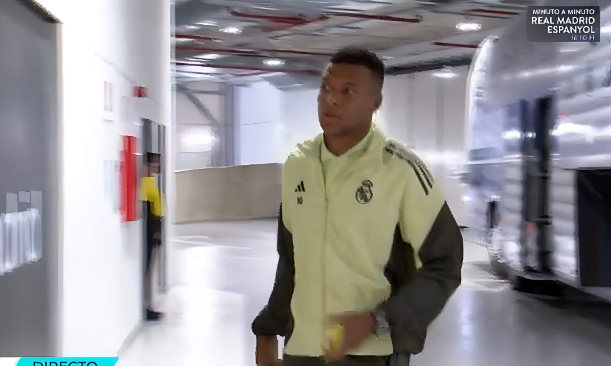Mbappé ha centrado toda la atención en la llegada del equipo al Bernabéu para medirse al Espanyol.