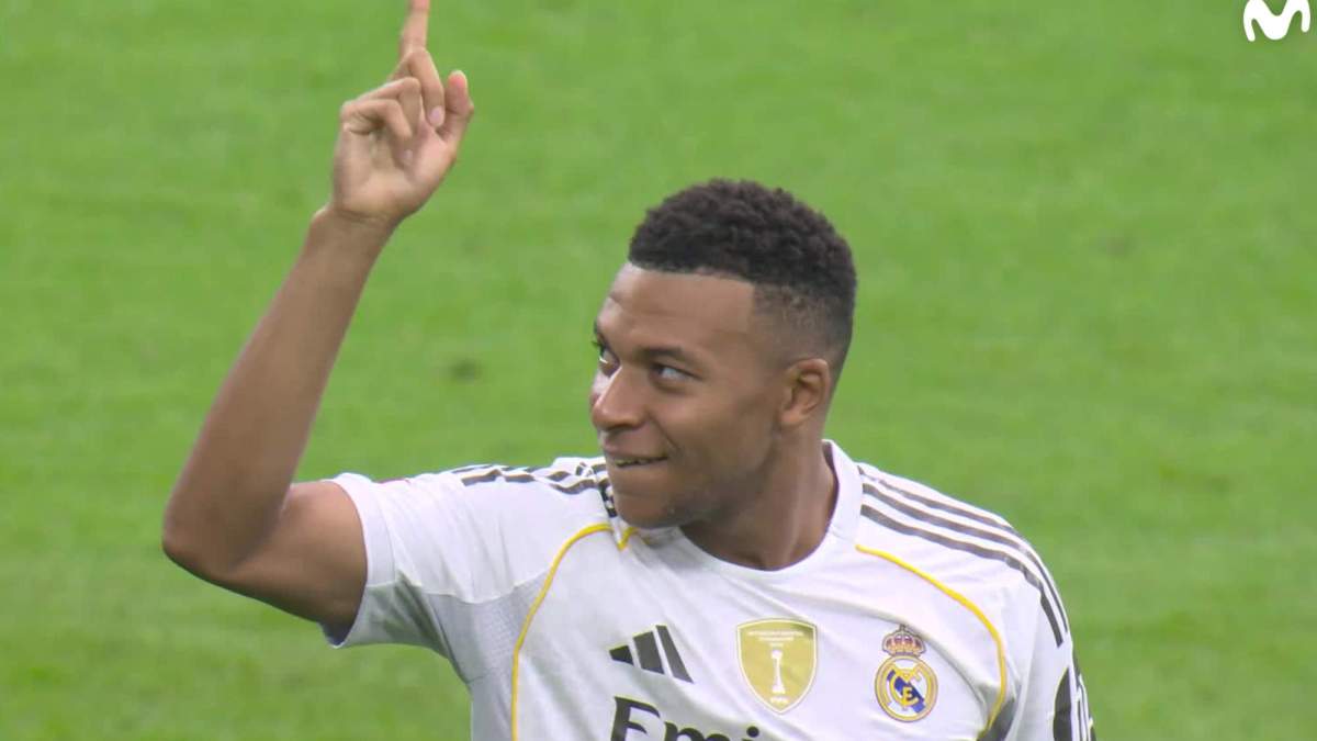 Kylian Mbappé, celebrando su gol ante el Espanyol.