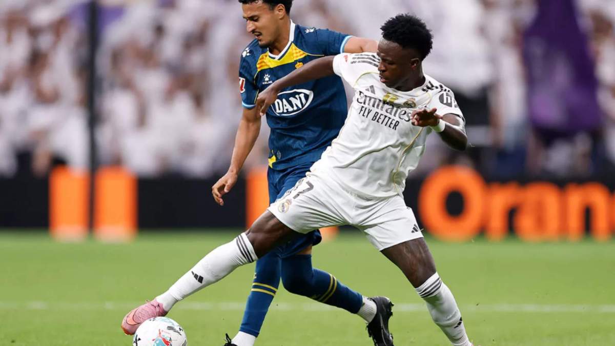 Vinicius Junior durante un lance de juego en el partido ante el Espanyol Vinicius Junior durante un lance de juego en el partido ante el Espanyol