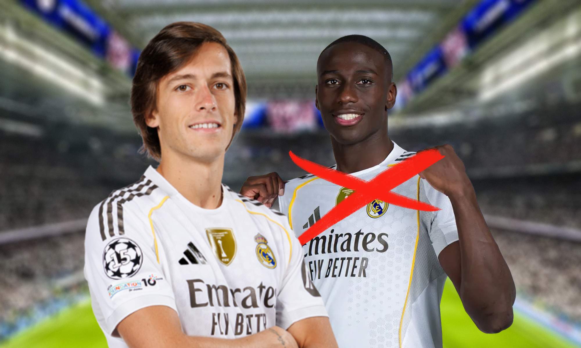 Álvaro Carreras, Ferland Mendy y el Santiago Bernabéu.