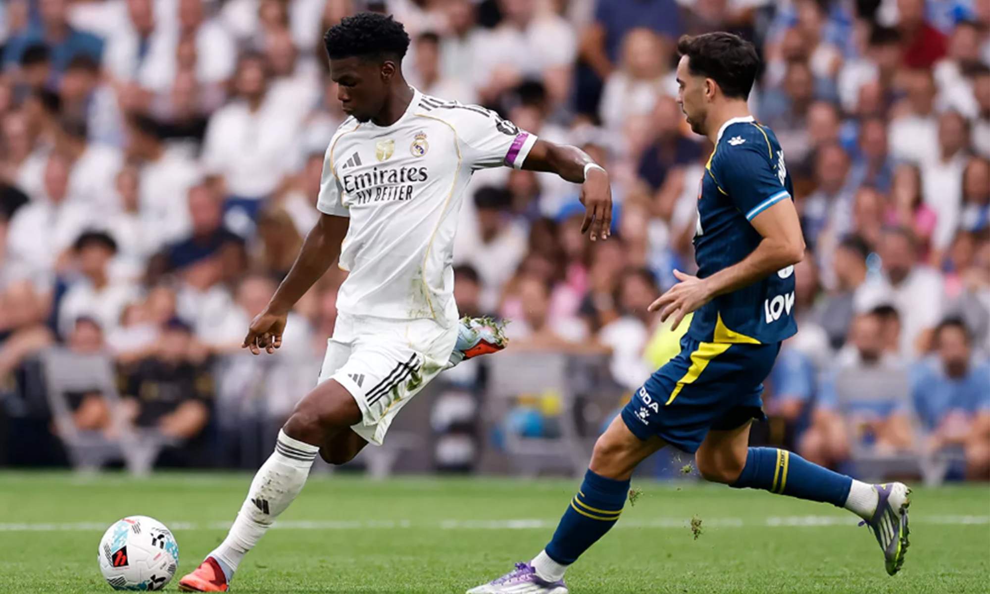 Aurélien Tchouaméni durante el Real Madrid - Espanyol.