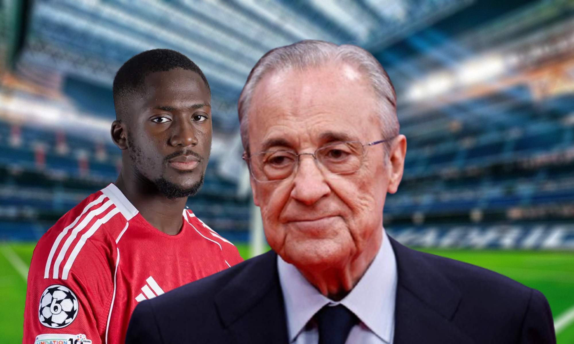 Florentino Pérez, Ibrahima Konaté y el Santiago Bernabéu. 
