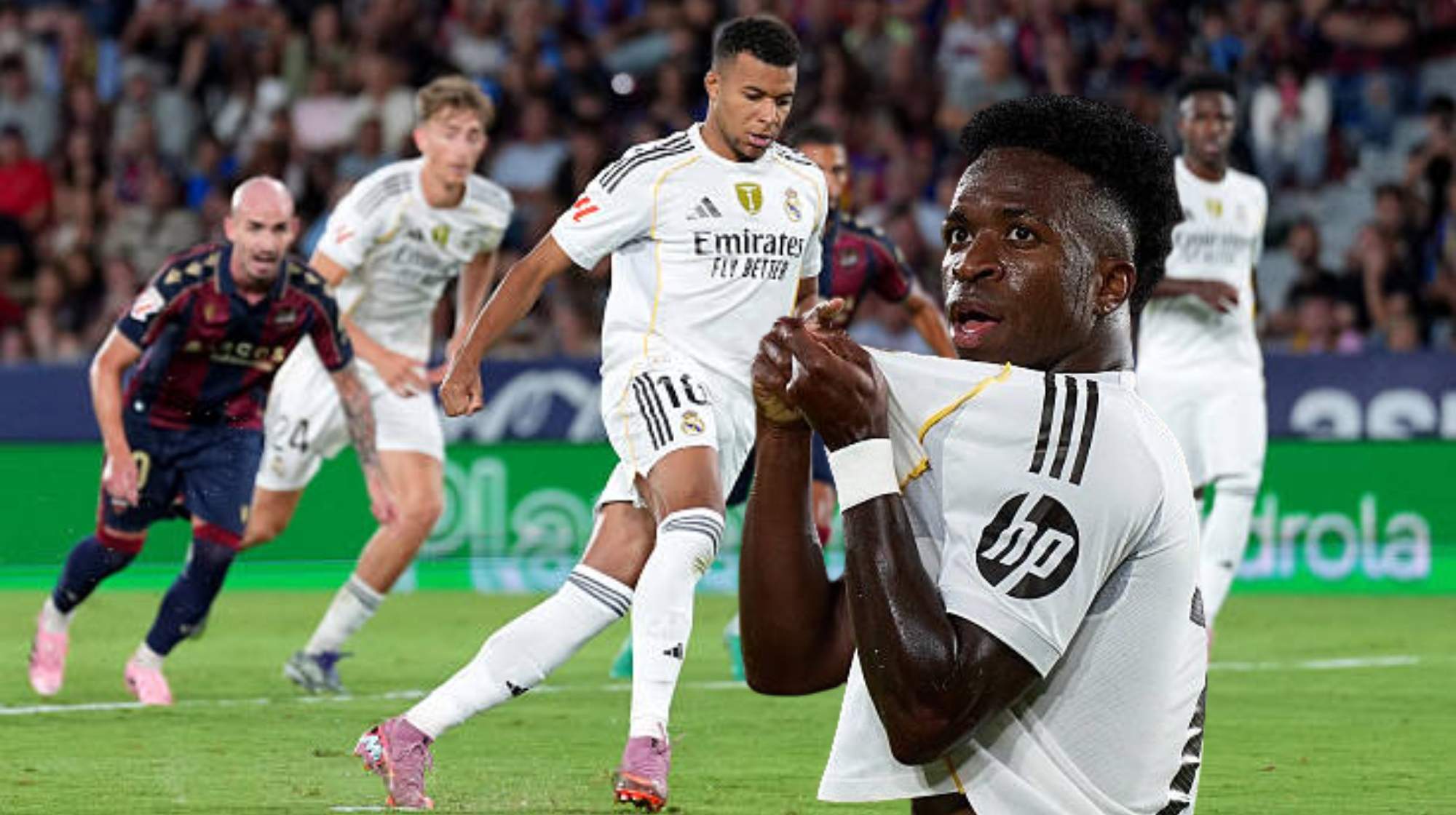 Vinicius y Mbappé pactaron el Panenka. 