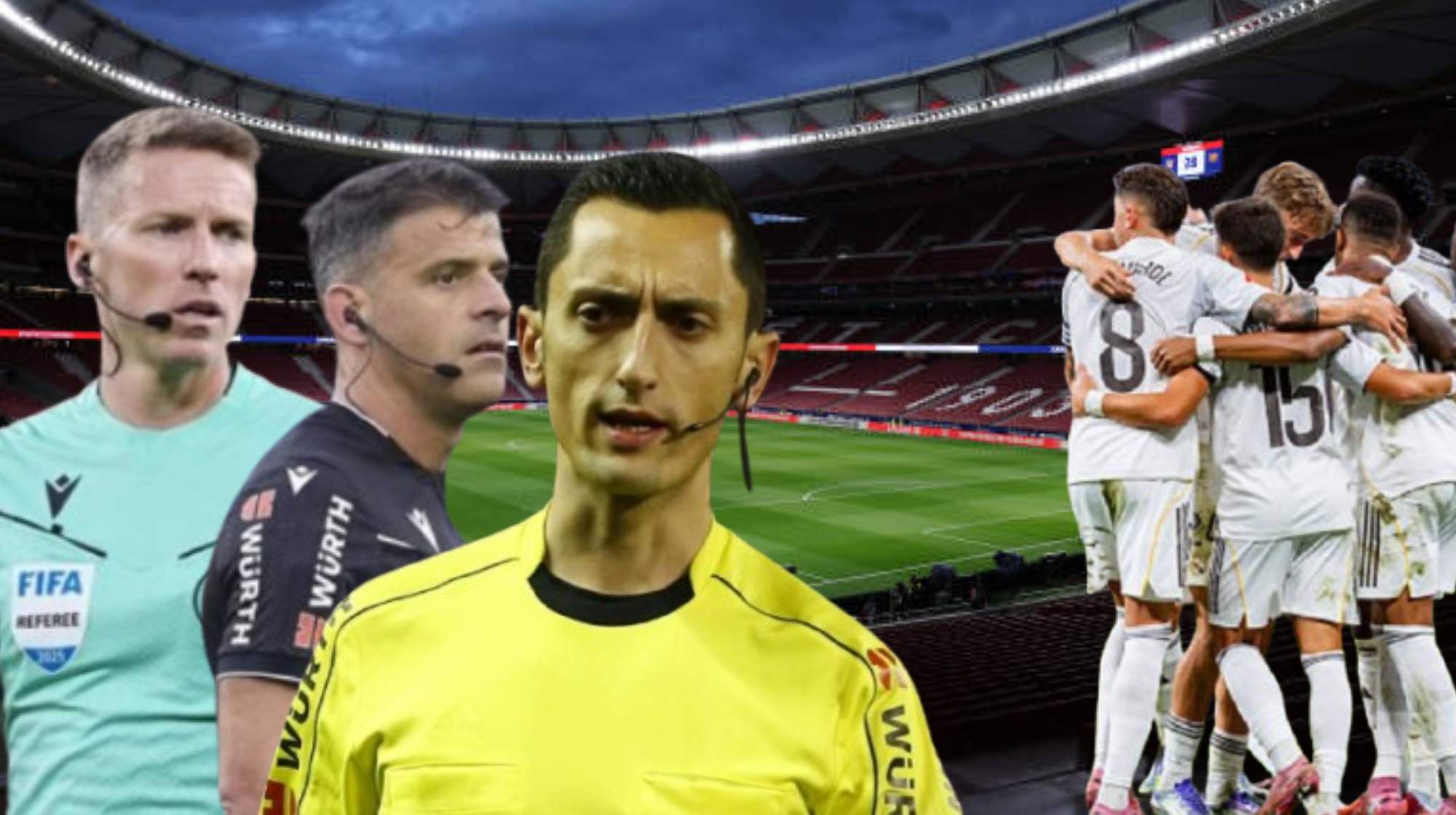 Temor en el arbitraje del derbi contra el Atlético por Valdebebas. 