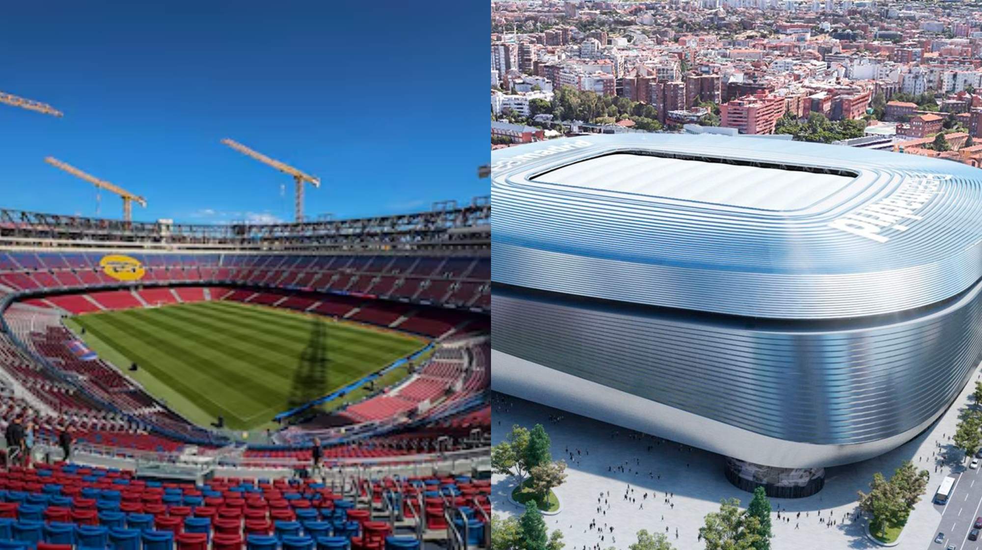 La tremenda diferencia entre el nuevo Bernabéu y el Camp Nou. 