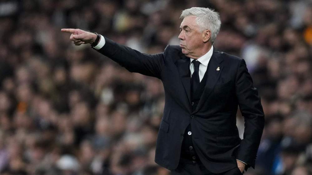 Carlo Ancelotti, durante un partido de su segunda etapa como entrenador del Real Madrid.