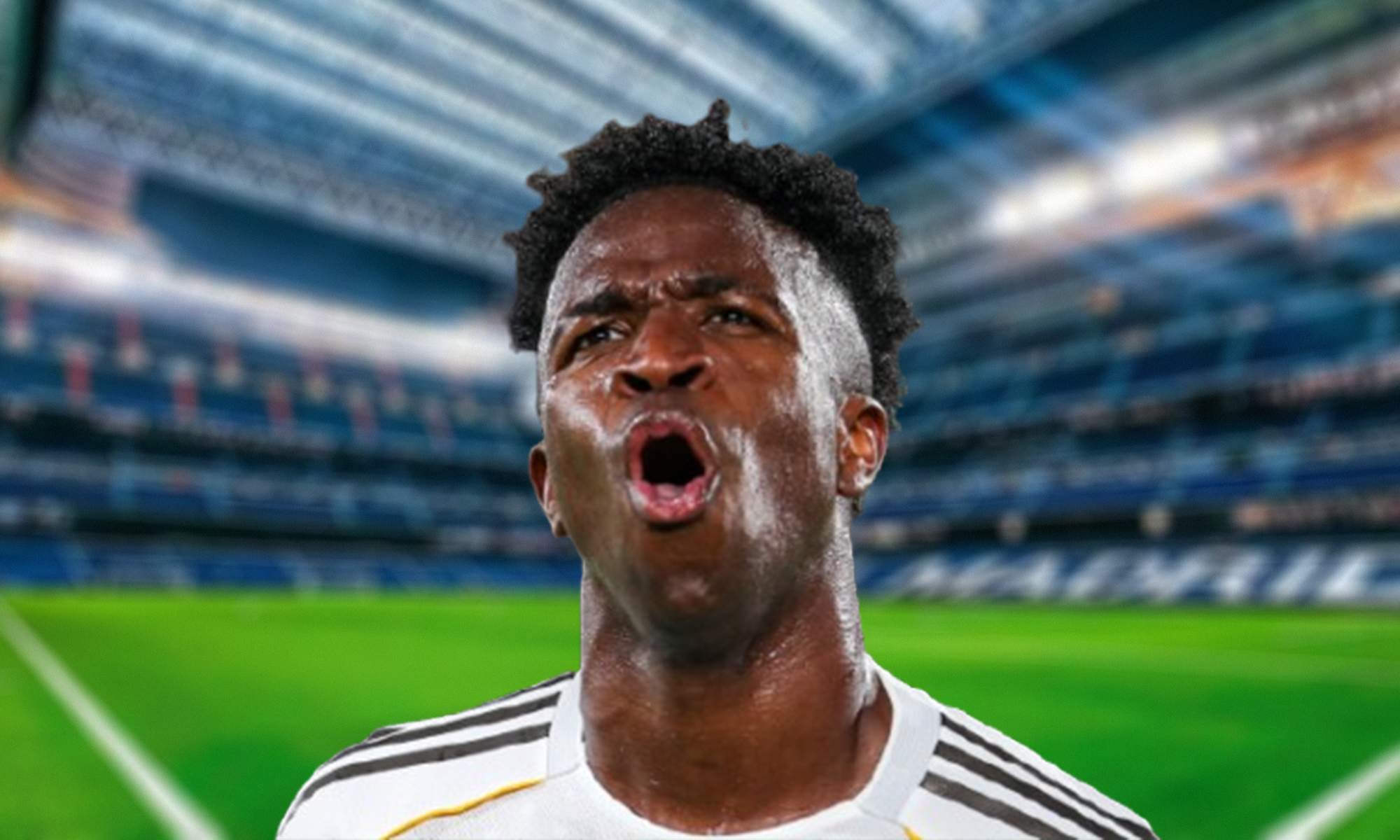 Vinícius Júnior y el Santiago Bernabéu. 