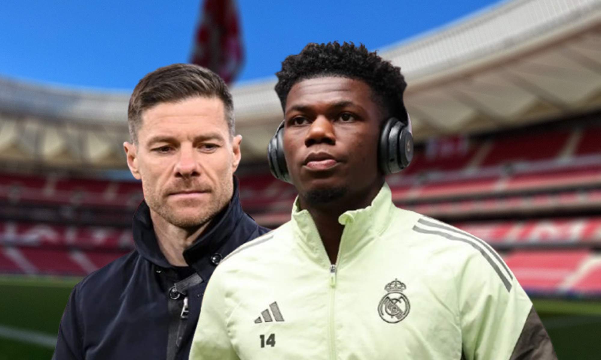 Aurélien Tchouaméni, Xabi Alonso y el estadio Metropolitano. 