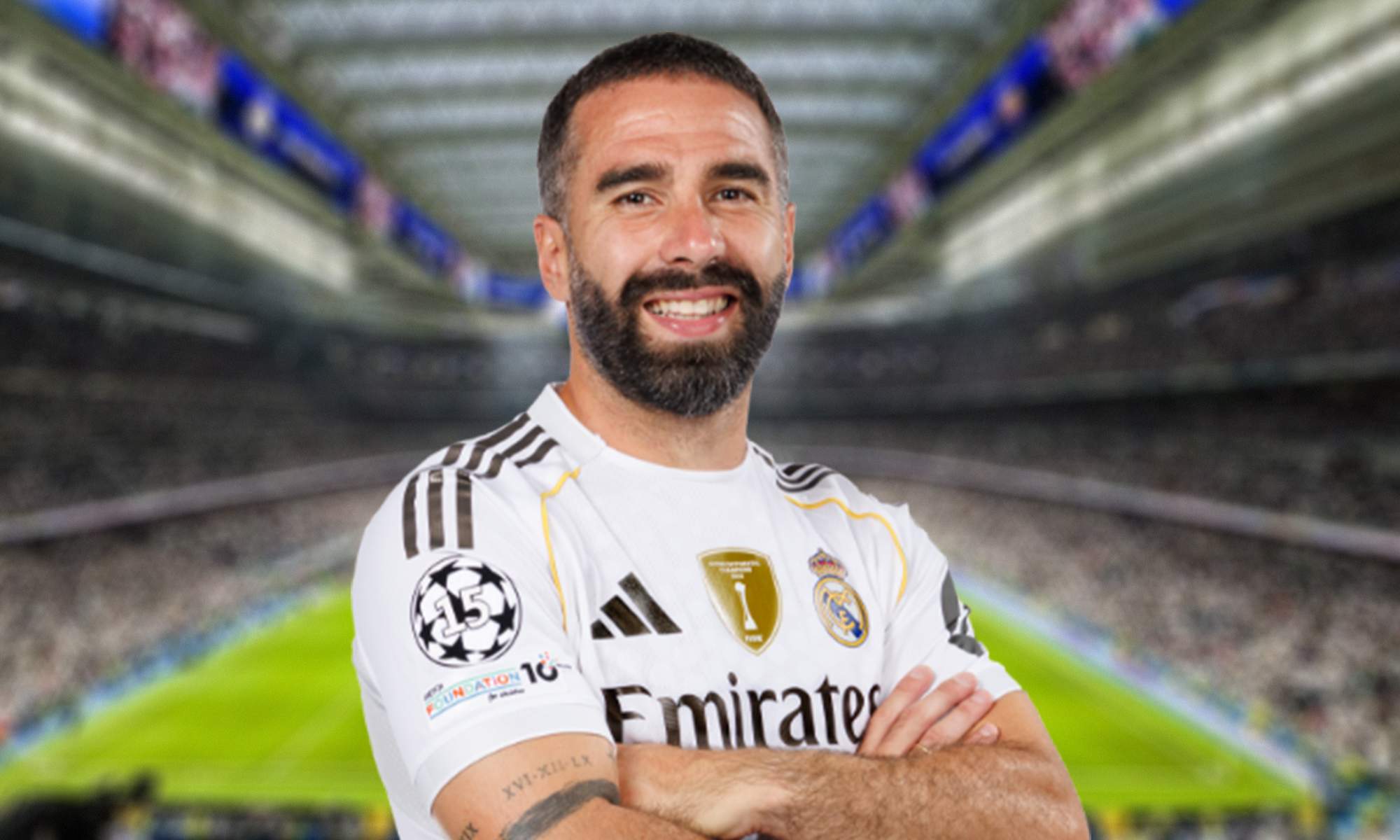 Dani Carvajal y el Santiago Bernabéu.