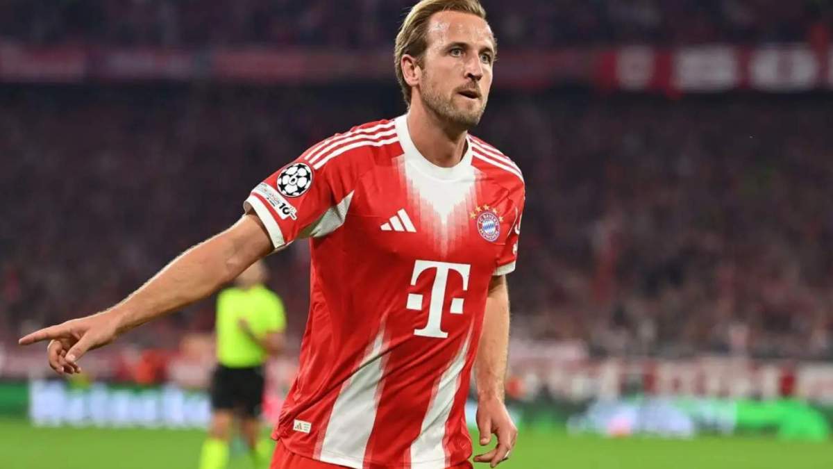 Harry Kane celebrando un gol con el Bayern de Múnich