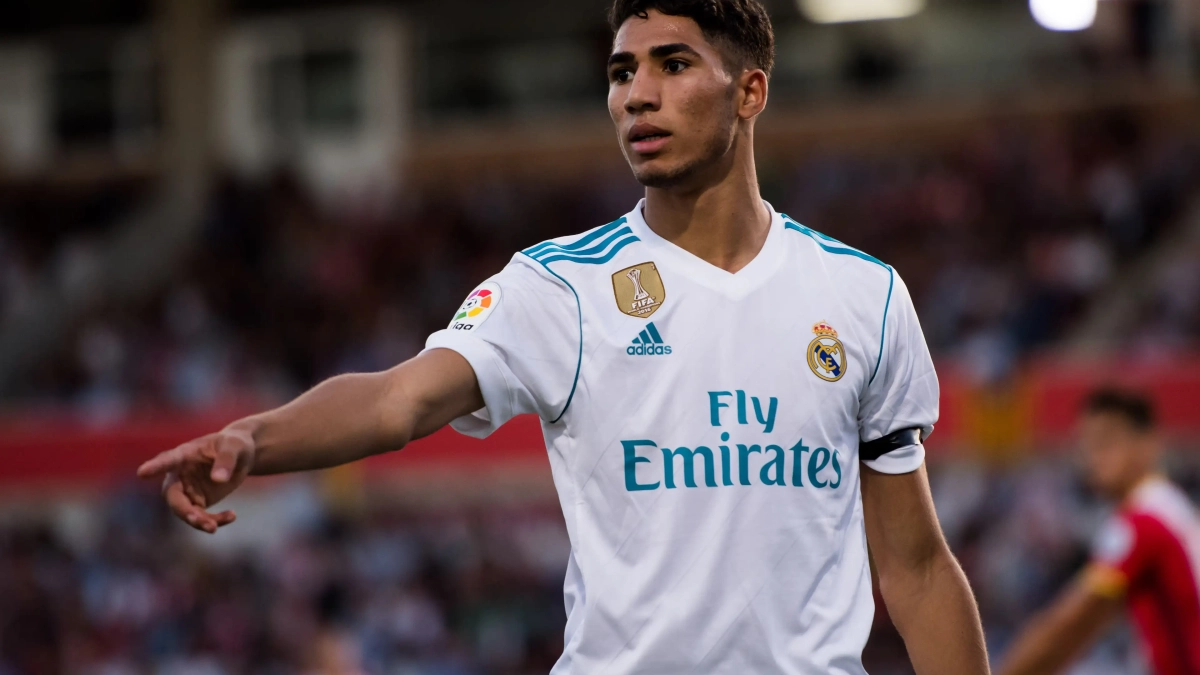Achraf durante un partido con el Real Madrid