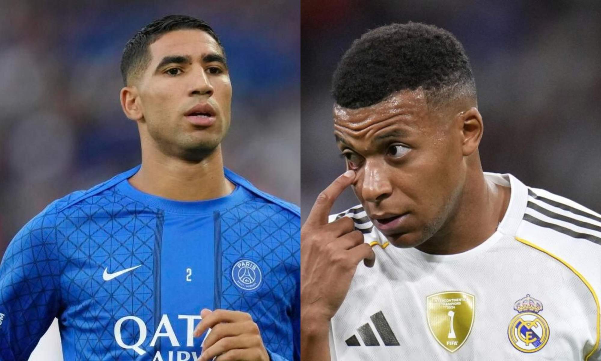 Achraf se 'olvida' de Mbappé