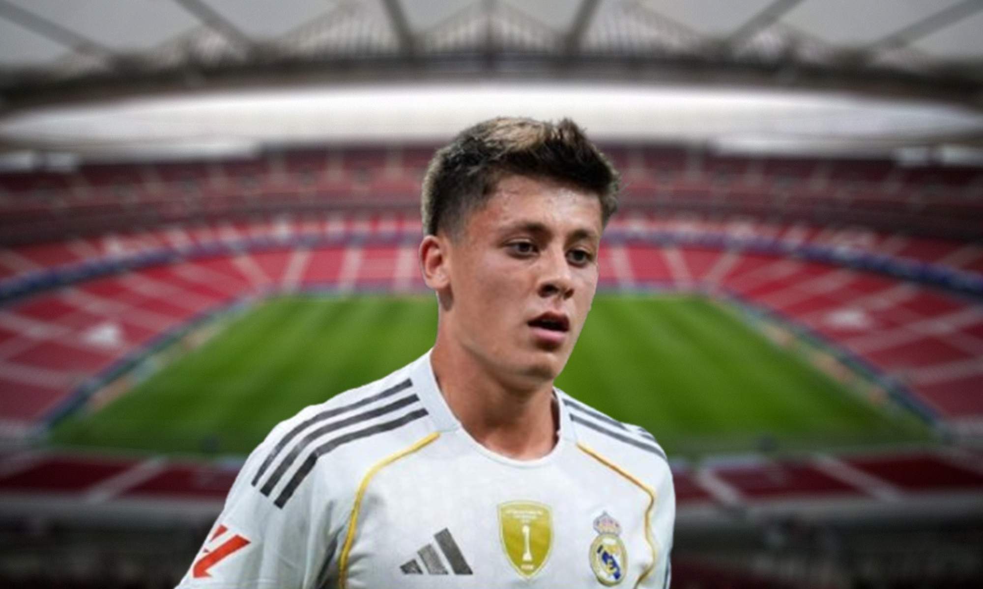 Arda Güler jugando con el Real Madrid y el Metropolitano.