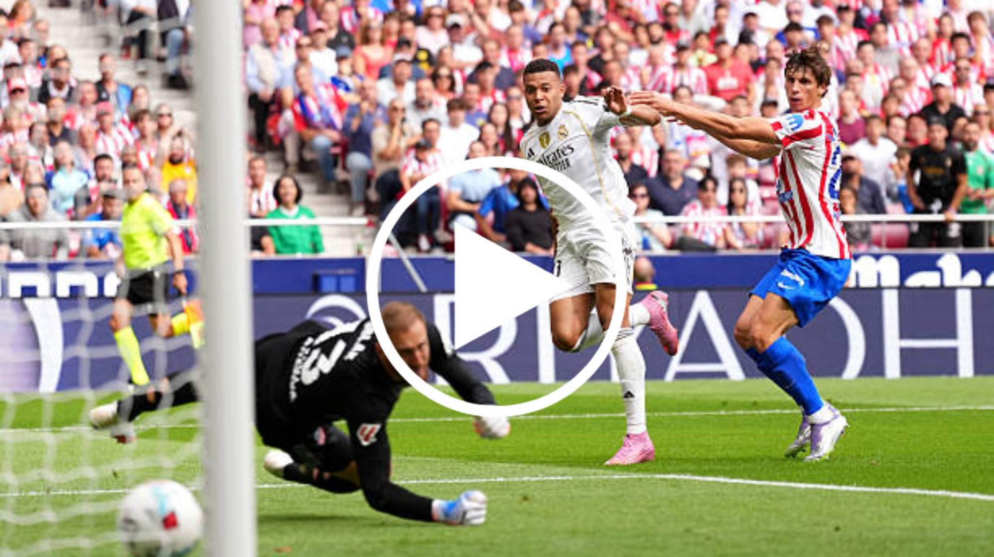 Golazo de Mbappé a pase de Guler para poner el 1-1.