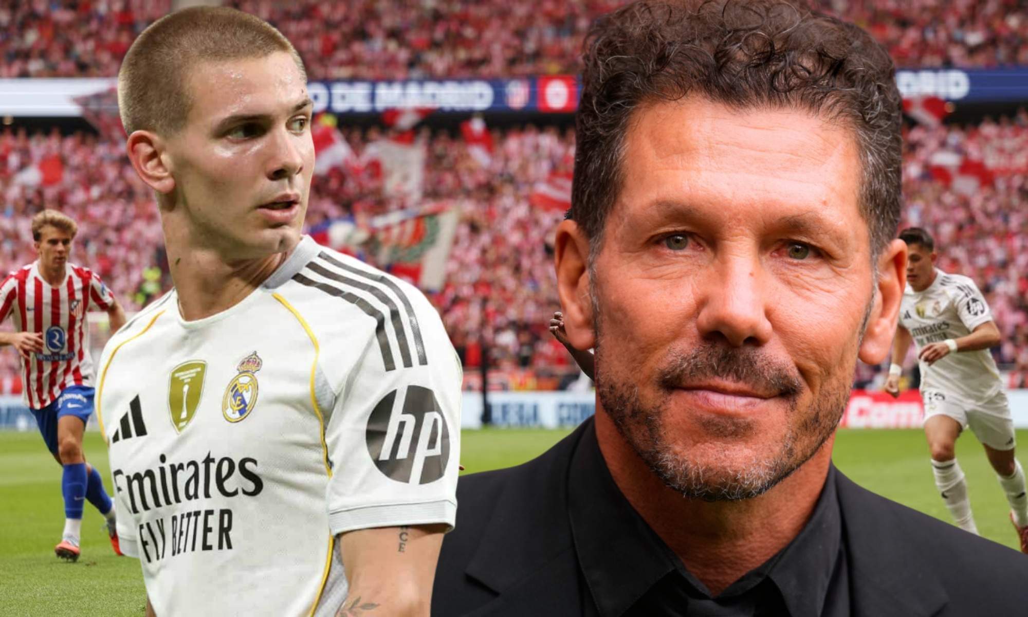 Mastantuono tuvo más que palabras con Simeone tras el derbi