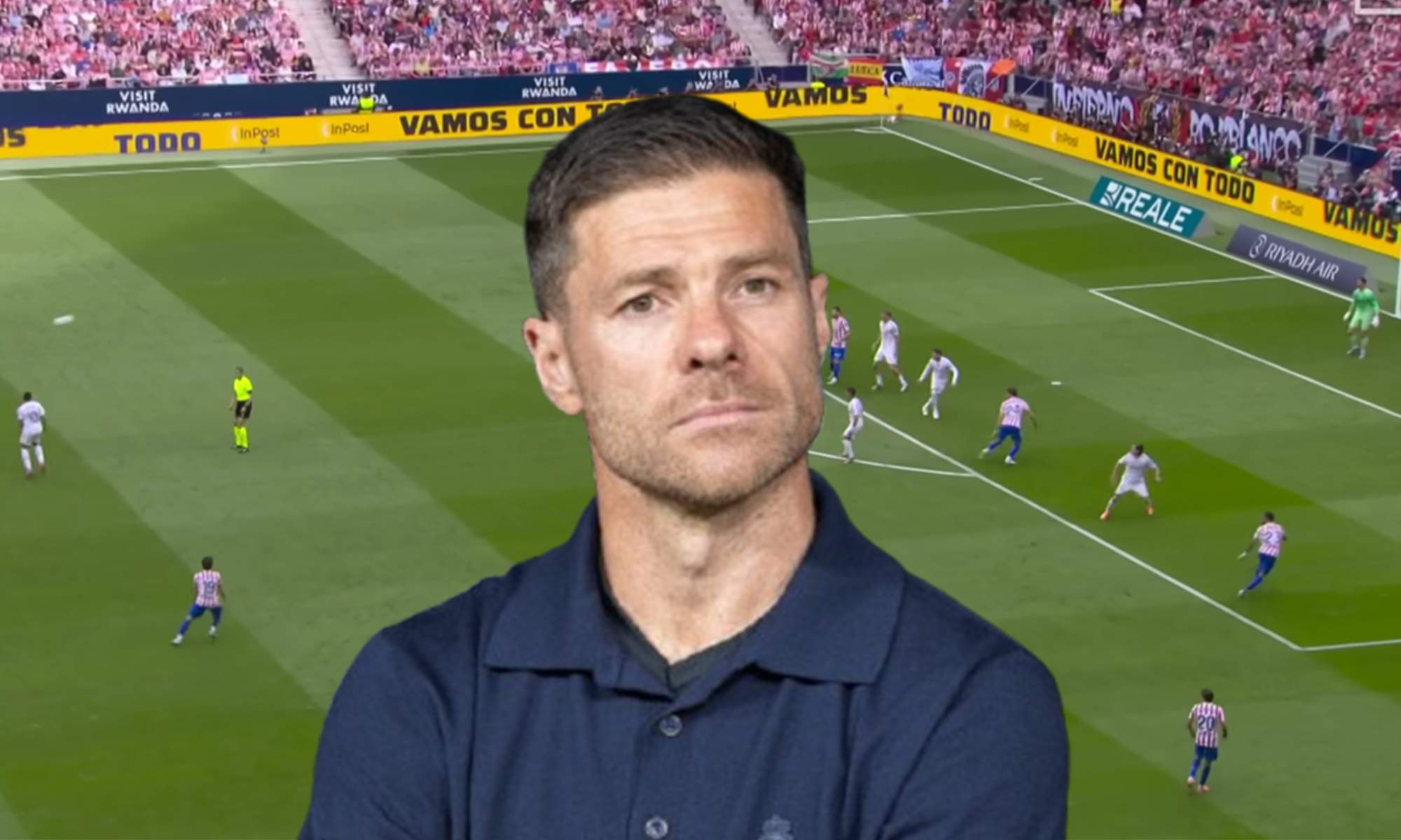 Xabi Alonso y una captura del derbi.