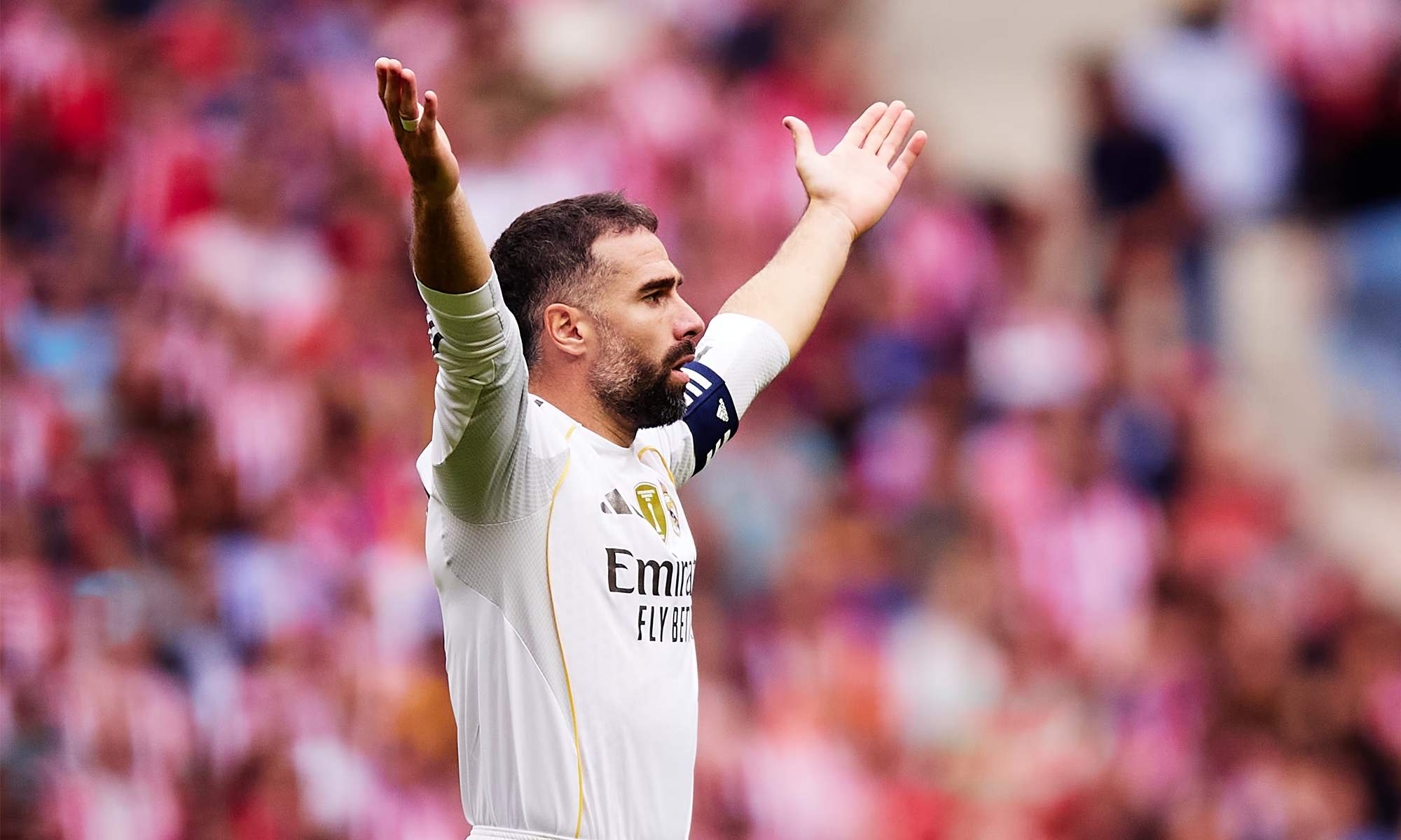 Dani Carvajal jugando contra el Atlético de Madrid.