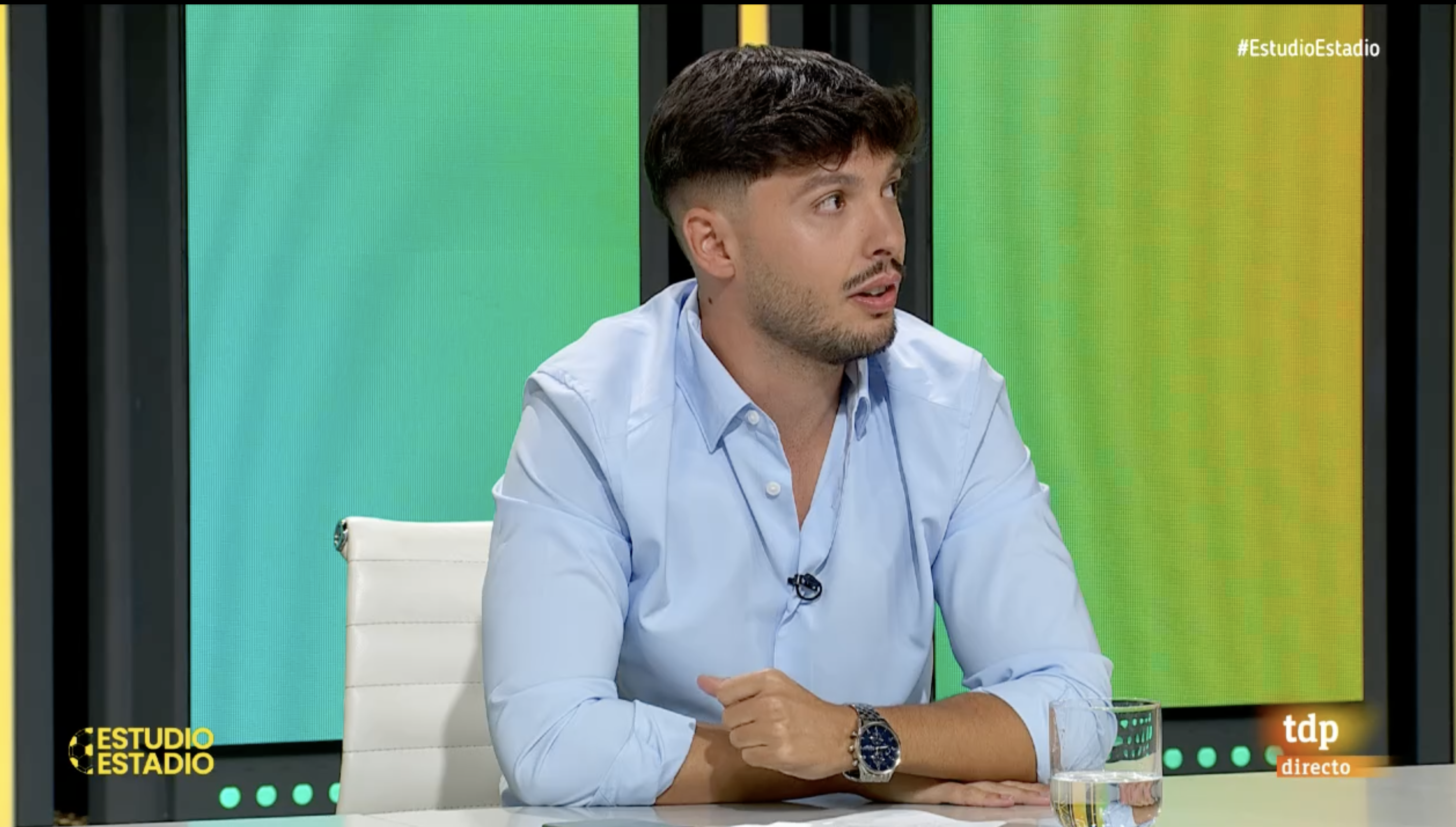 José Padilla, periodista de Defensa Central representando a la web del Real Madrid en Estudio Estadio