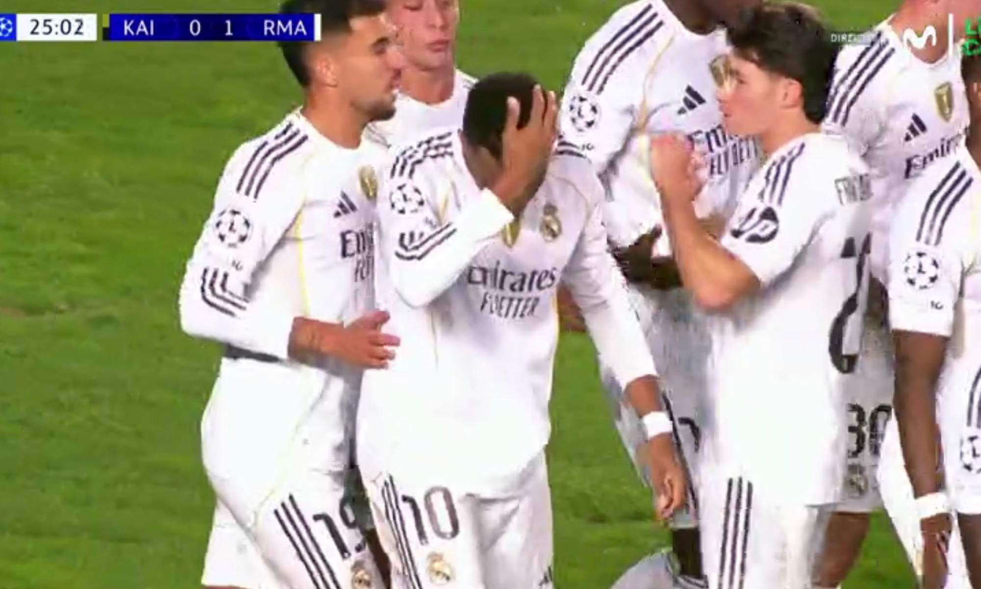 Kylian Mbappé no festejó con efusividad el gol del Real Madrid