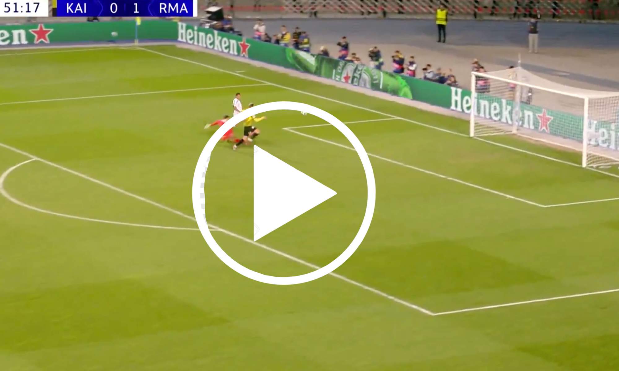 Kylian Mbappé ha marcado el segundo gol del Real Madrid ante el Kairat Almaty.