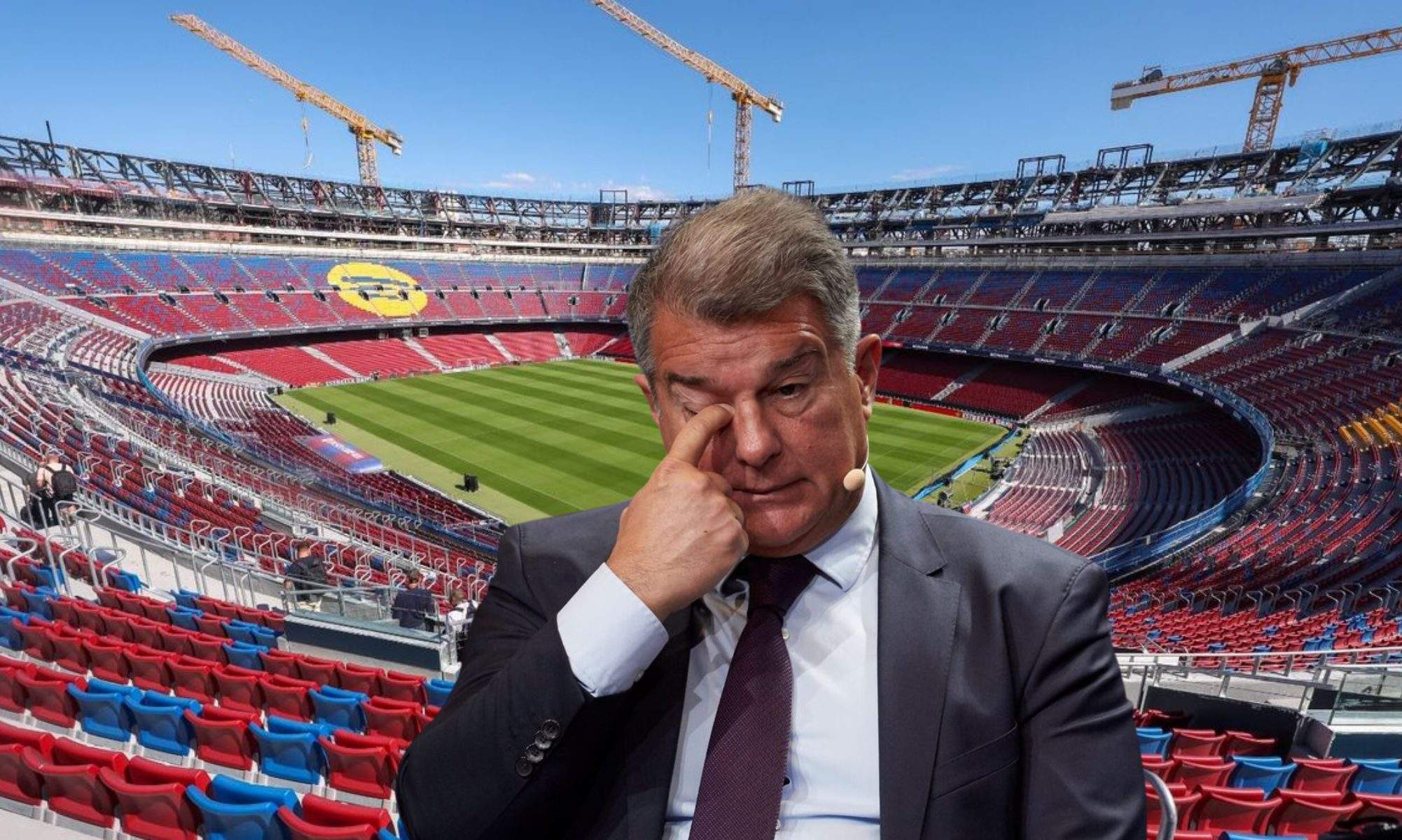 El Barça no puede colocar la cubierta del Bernabéu