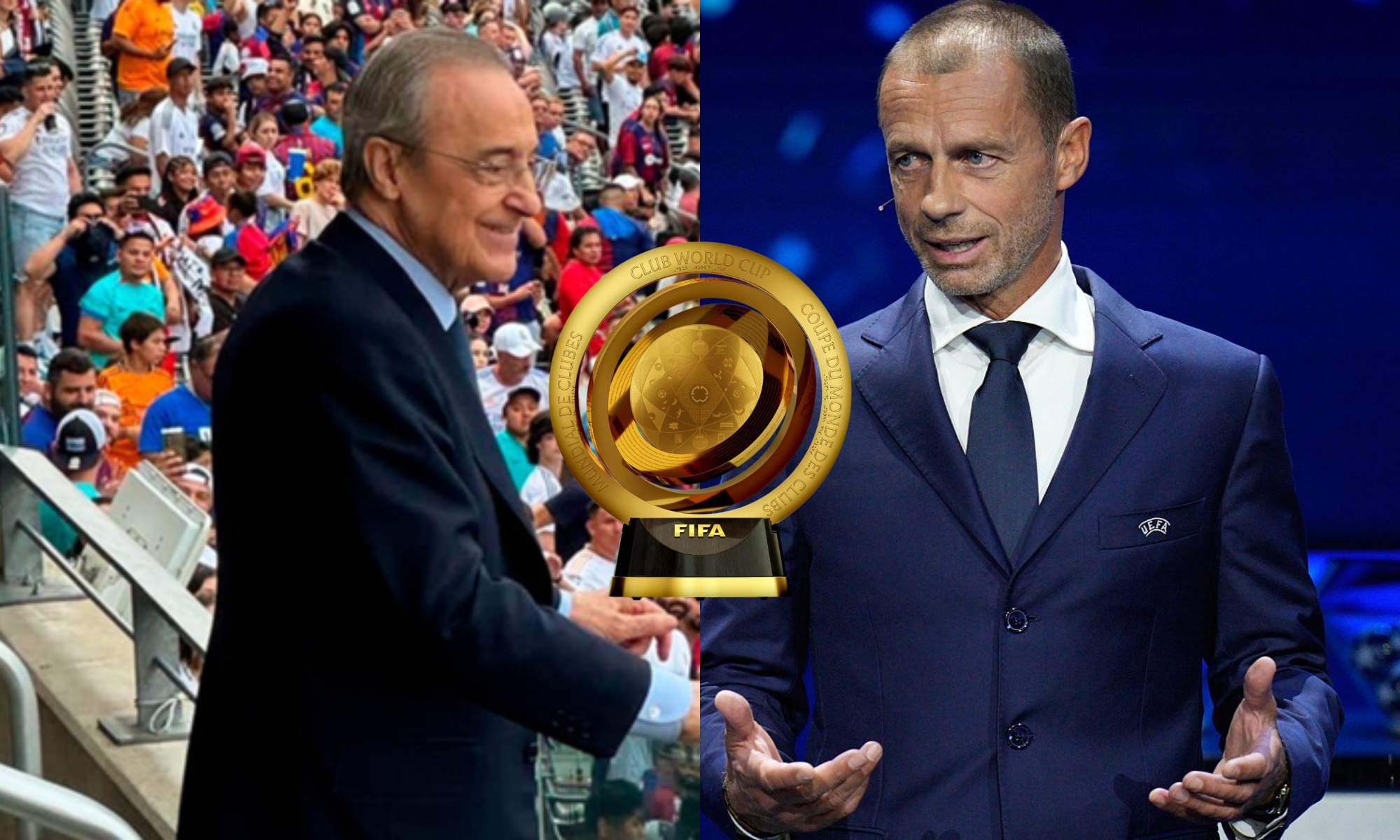Florentino quiere cambiar el actual Mundial de Clubes: Ceferin se opone