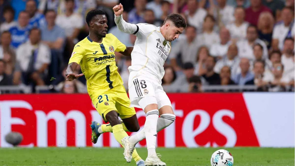 Fede Valverde durante el partido contra el Villarreal Fede Valverde durante el partido contra el Villarreal