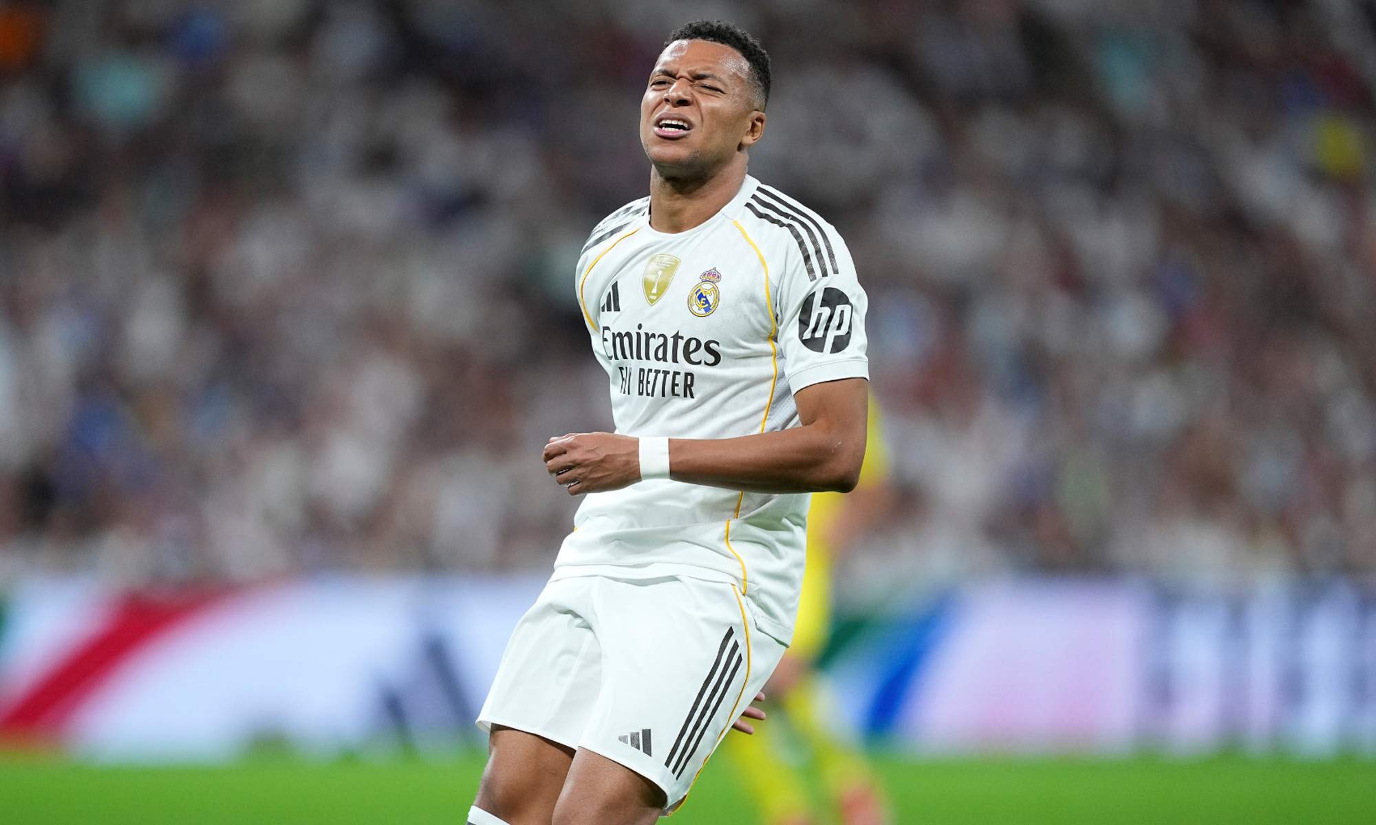 Kylian Mbappé durante el Real Madrid - Villarreal.