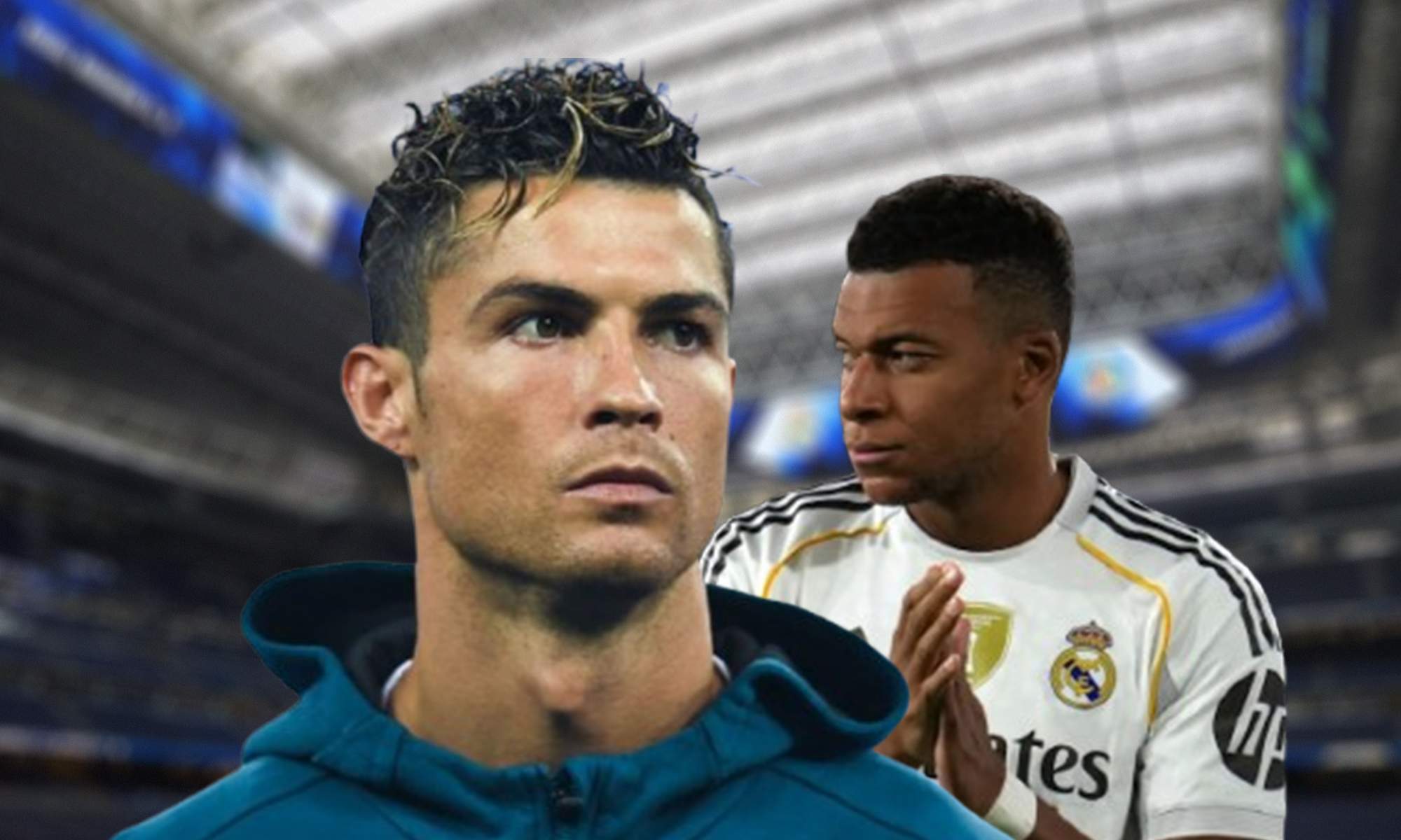 Cristiano Ronaldo, Kylian Mbappé y el Santiago Bernabéu.