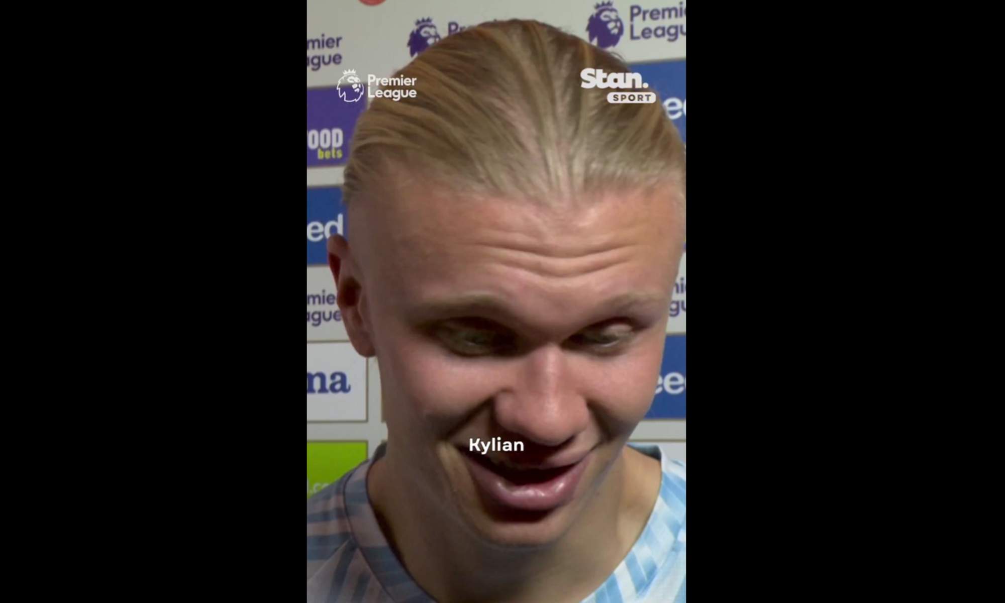 Erling Haaland hablando sobre Kylian Mbappé y el Real Madrid en su entrevista.