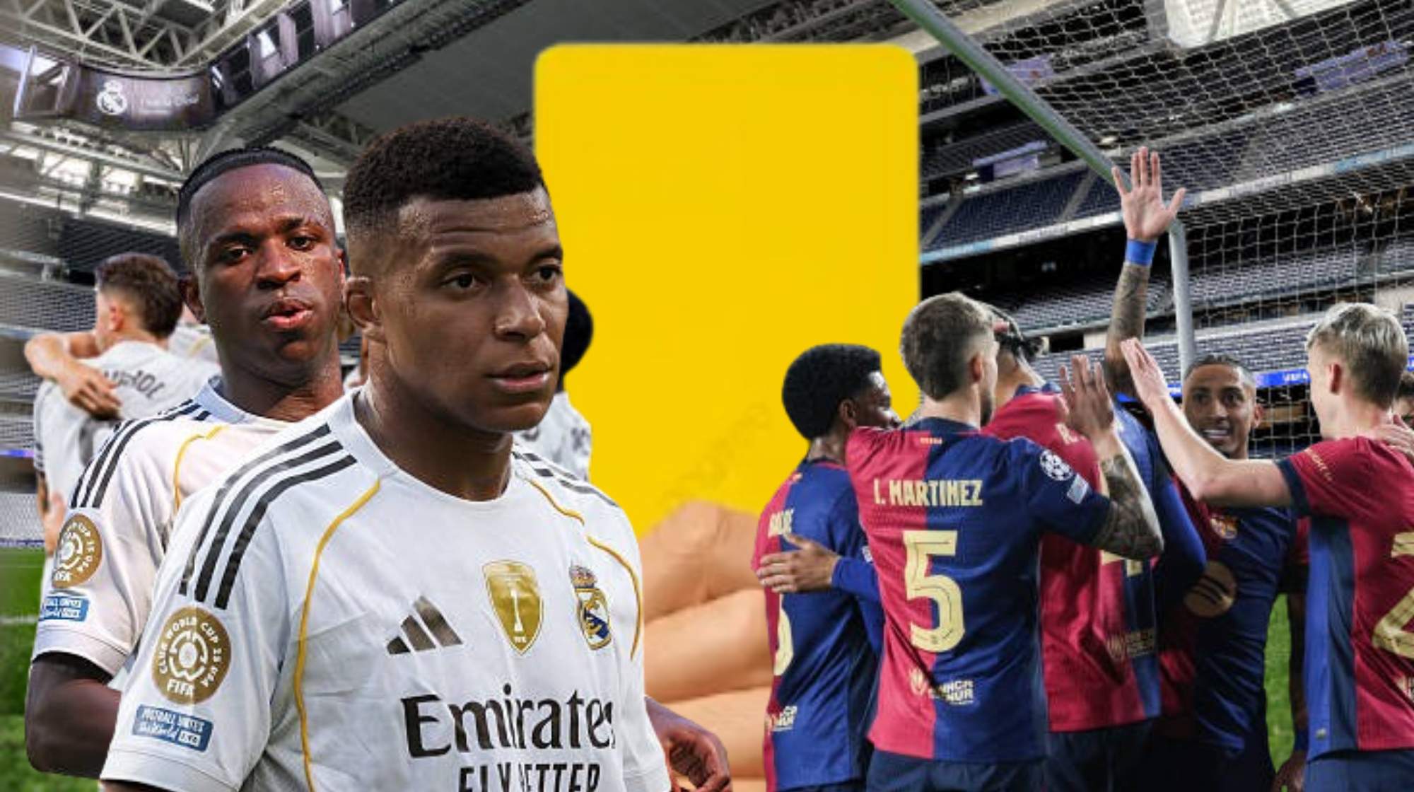 Preocupa en Valdebebas la diferencia de tarjetas entre Real Madrid y Barcelona. 