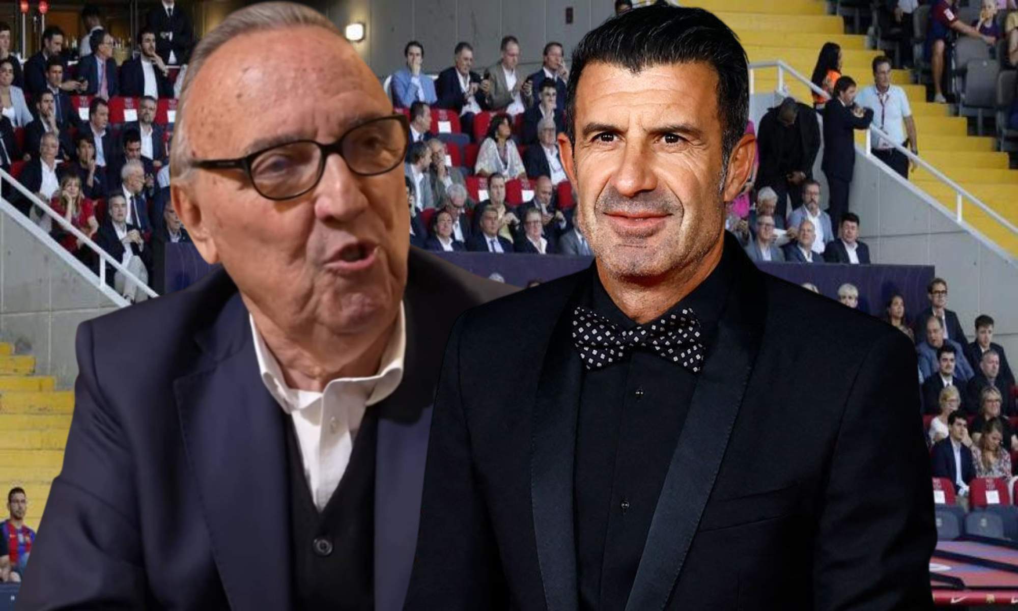 Gaspart desvela lo que ocurrió con Figo en el palco de Montjuic durante el Barça - PSG