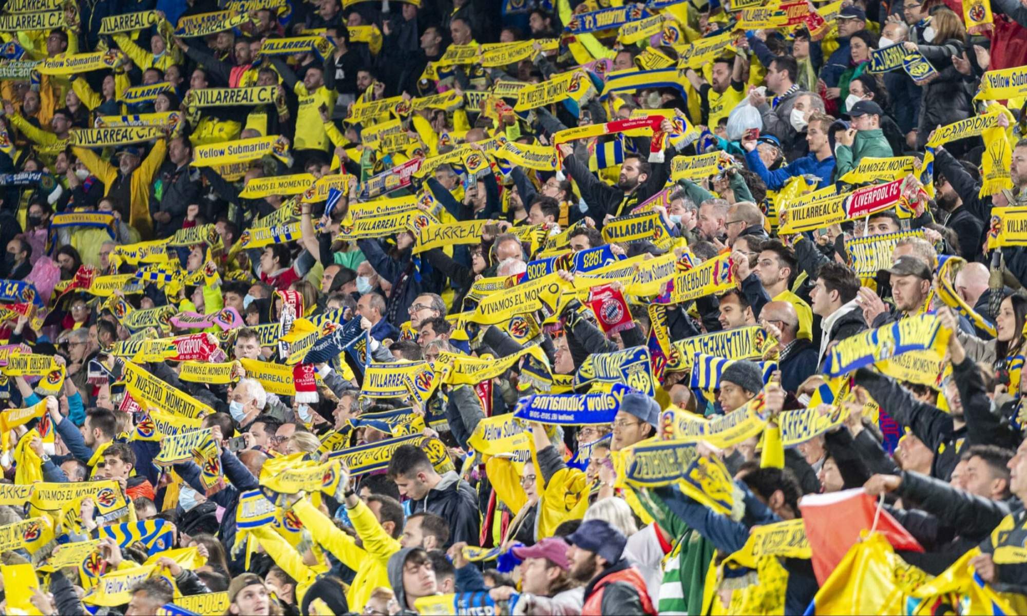 La grada fans del Villarreal da la razón al Real Madrid
